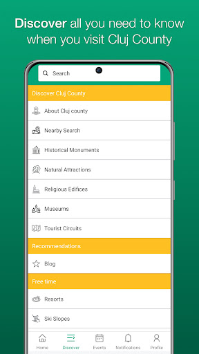 Cluj Tourism App Screen 2