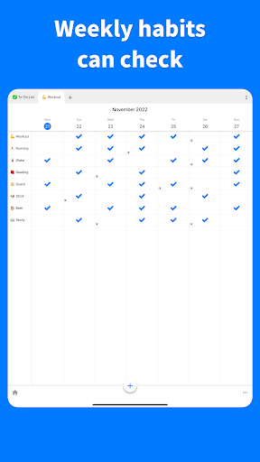 Screenshot of Habit Check Calendar