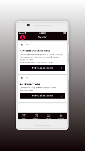 Android application OneGym screenshort