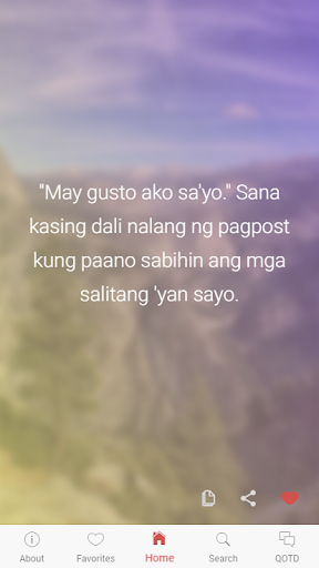 Android application Tagalog Love Quotes screenshort