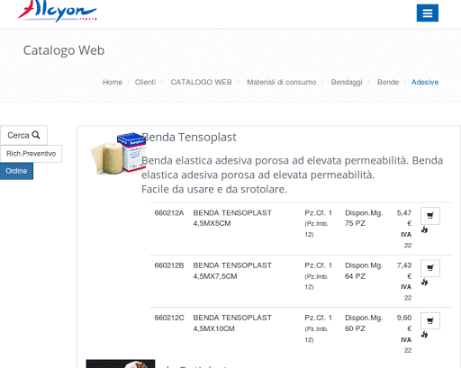 Android application Alcyon Italia App screenshort