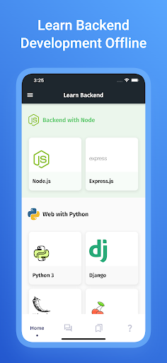 Android application Learn Backend Web Coding Fast screenshort