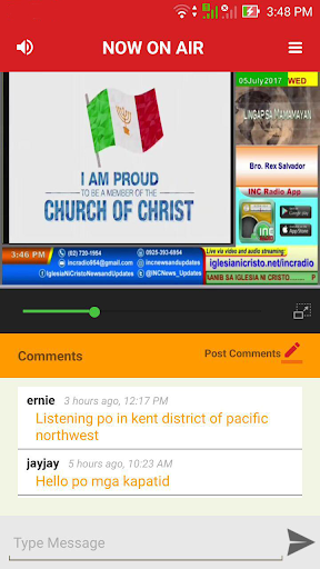 INCRadio Live Streaming Screen 2
