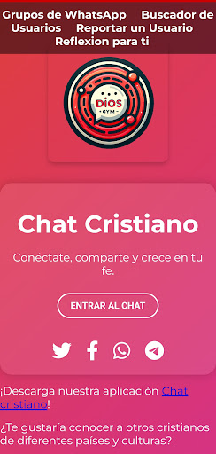 Android application Chat cristiano screenshort