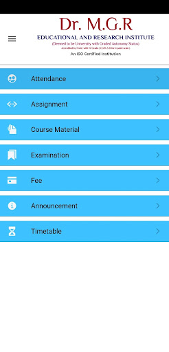 Android application MGRERI STUDENT screenshort