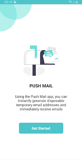 Android application Push Mail - Temporary Email screenshort