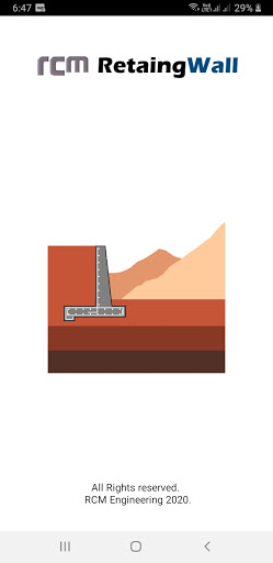 Android application RCM Retaining Wall screenshort