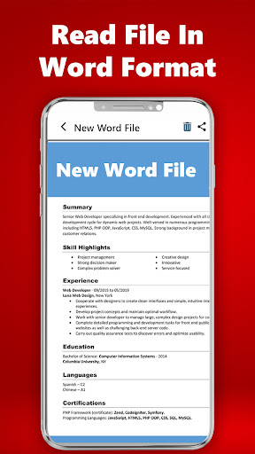 Android application PDF to Word Converter App screenshort