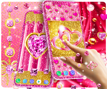 Pink gold luxury wallpaper