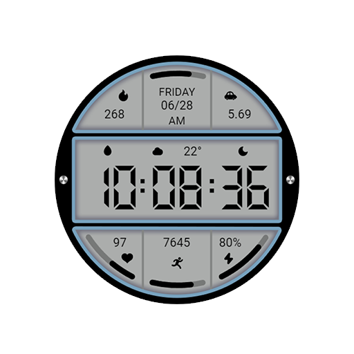 White Ink LCD For Wear OS Logo