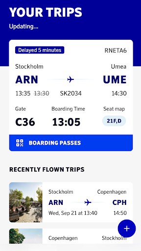 Screenshot of SAS – Scandinavian Airlines