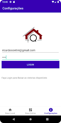 Android application Vistoria Franca screenshort