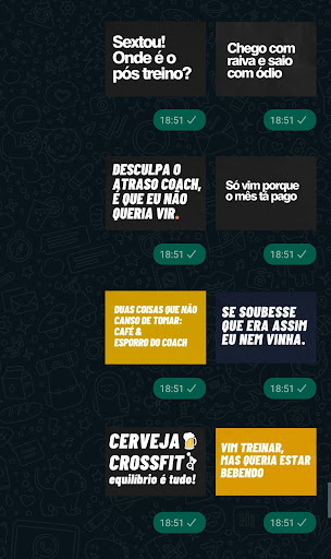 Android application Figurinhas de Crossfit screenshort