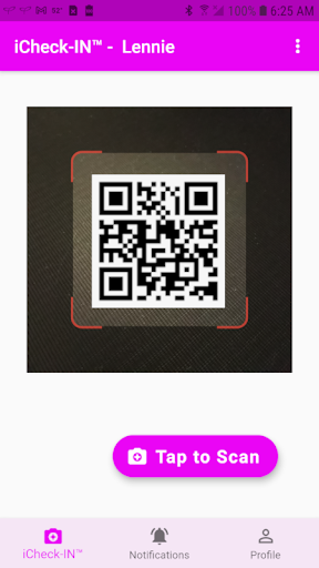Android application Contactless iCheck-IN for Clie screenshort