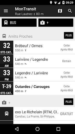 Aperçu de l'application