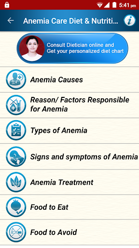 Android application Anemia Care Diet & Nutrition screenshort