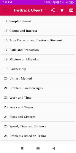 Fast Track Objective Math Book Screen 2