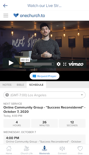 OneChurch.to Screen 2