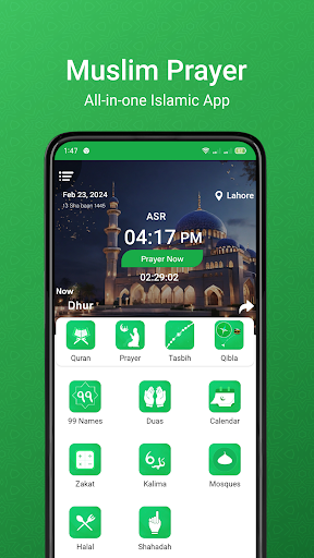 Android application Muslim Prayer:Quran Qibla Duas screenshort