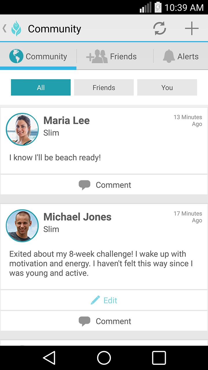 Android application YOR Best Body Challenge screenshort