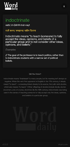 Android application Word Daily : English screenshort