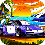 Cover Image of Herunterladen Car coloring book-Hot paint by number game 1.0.36 APK