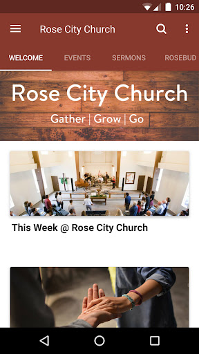 Android application Rose City Church screenshort