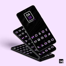 Aline Purple: linear icon packのおすすめ画像1