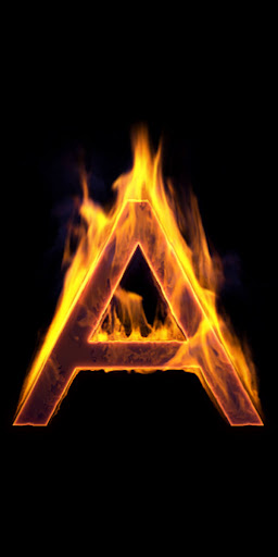 Fire Letter A Live Wallpaper Screen 2