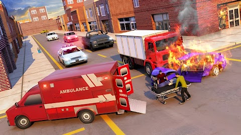 市の救急車運転ゲーム 3Dのおすすめ画像5