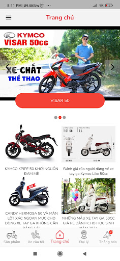 Android application Kymco Service screenshort