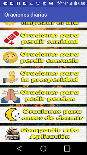 Android application Daily Prayers screenshort