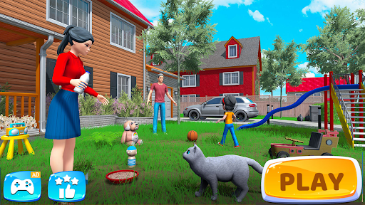 Android application Virtual Mom Family Life Sim 3D screenshort