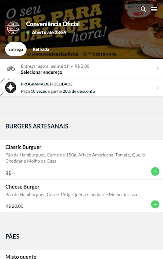Android application Conveniência Oficial screenshort