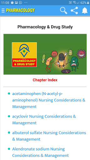 Pharmacology & Drug Study App Screen 3