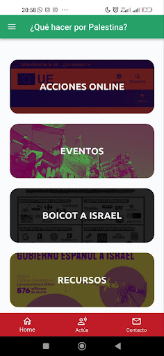 Android application Por Palestina screenshort