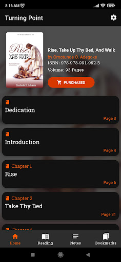 Android application Turning Point screenshort