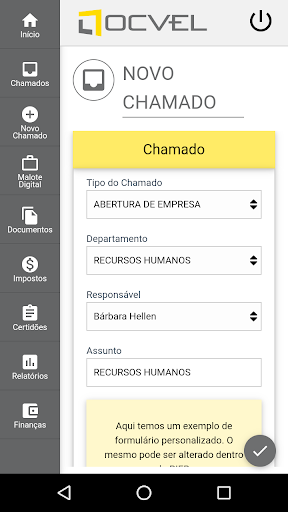 OCVEL Contabilidade Screen 3
