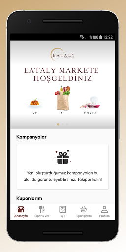 Android application EATALY screenshort