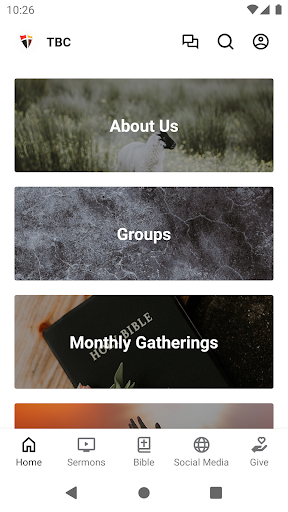 Android application The Blessing Church screenshort
