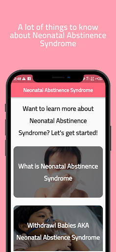 Android application Neonatal Abstinence Syndrome screenshort