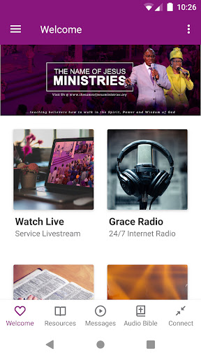 Android application Jesus Chapel Mobile screenshort