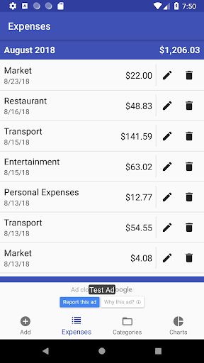 Expense Manager Screen 2