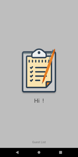 Android application Guest List screenshort