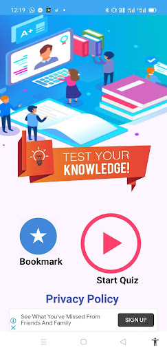 Android application Gk Quiz in Hindi - All Exams P screenshort