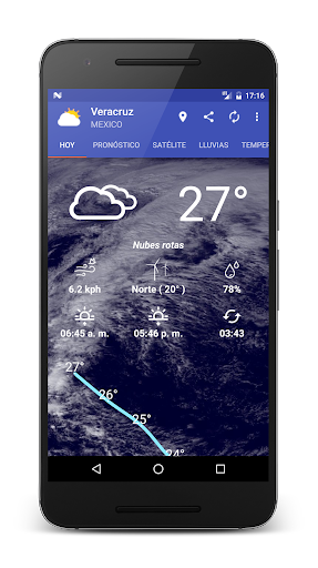 Android application Clima Veracruz screenshort