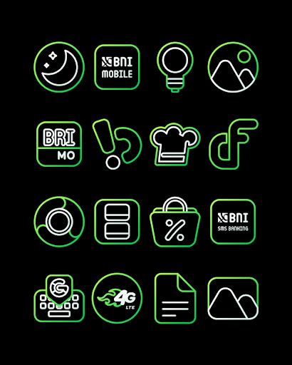 Screenshot of ForestLine Green - Icon Pack