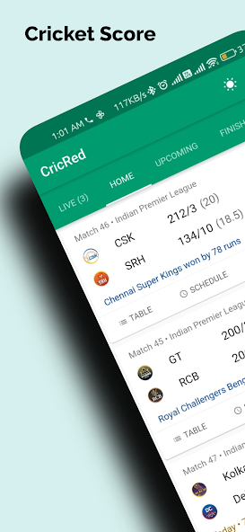 CricRed - Live Cricket Score banner