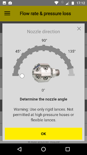 Water Jetting Calculator Screen 3