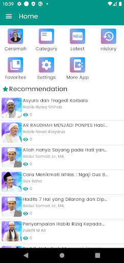 Android application Ceramah Ustad Hanan Attaki screenshort